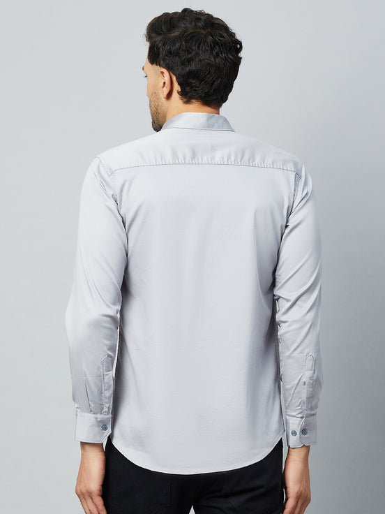 Grey Full Sleeve Casual Shirt