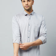 Grey Full Sleeve Casual Shirt