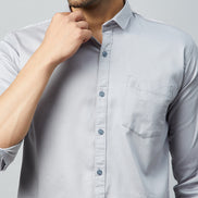 Grey Full Sleeve Casual Shirt