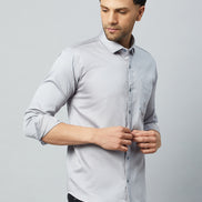 Grey Full Sleeve Casual Shirt