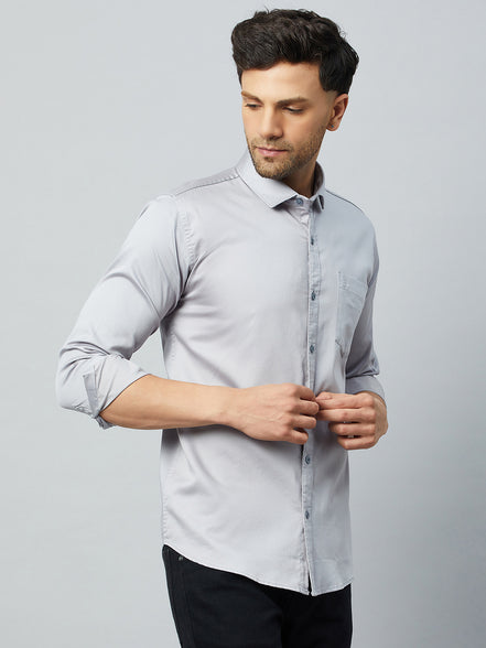 Grey Full Sleeve Casual Shirt
