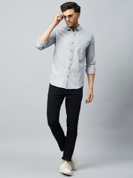 Grey Full Sleeve Casual Shirt