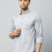 Grey Full Sleeve Casual Shirt