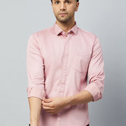 Pink Full Sleeve Casual Shirt