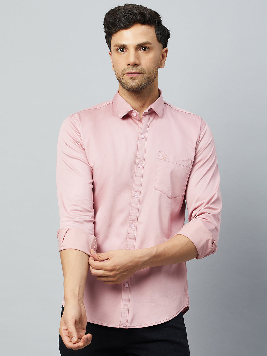 Pink Full Sleeve Casual Shirt