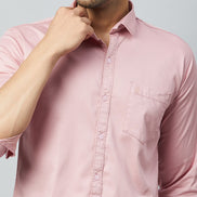 Pink Full Sleeve Casual Shirt