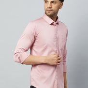 Pink Full Sleeve Casual Shirt