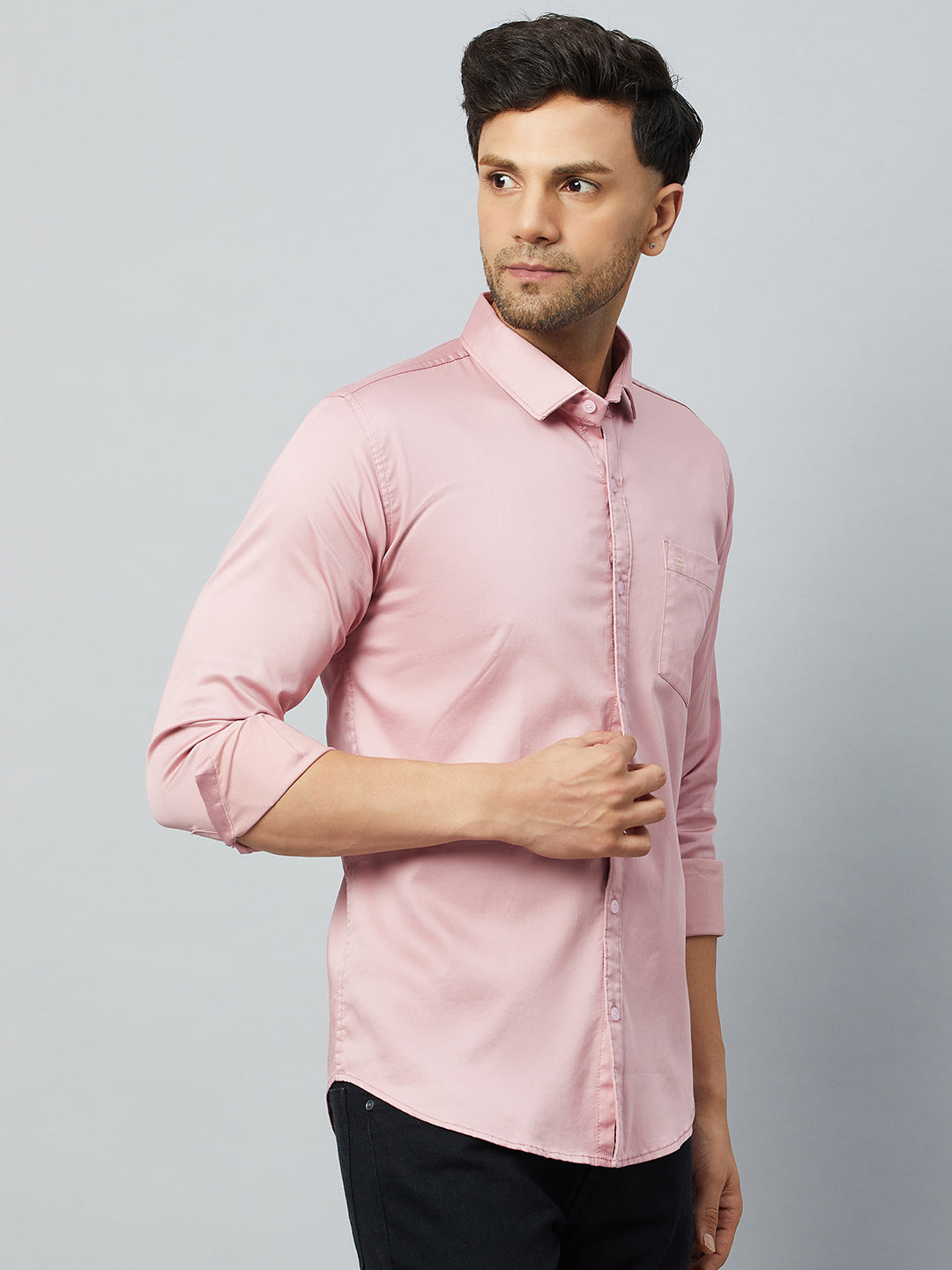 Pink Full Sleeve Casual Shirt