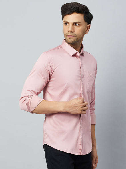 Pink Full Sleeve Casual Shirt