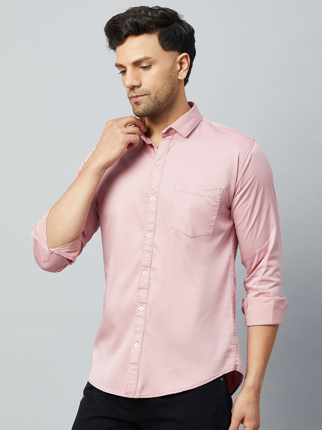 Pink Full Sleeve Casual Shirt