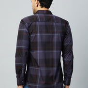 Purple Full Sleeve Check Shirt