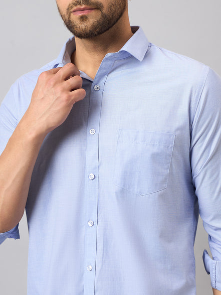 Light Blue Solid Shirt