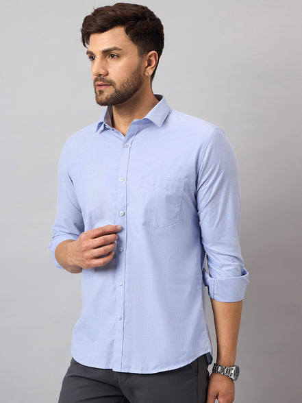 Light Blue Solid Shirt