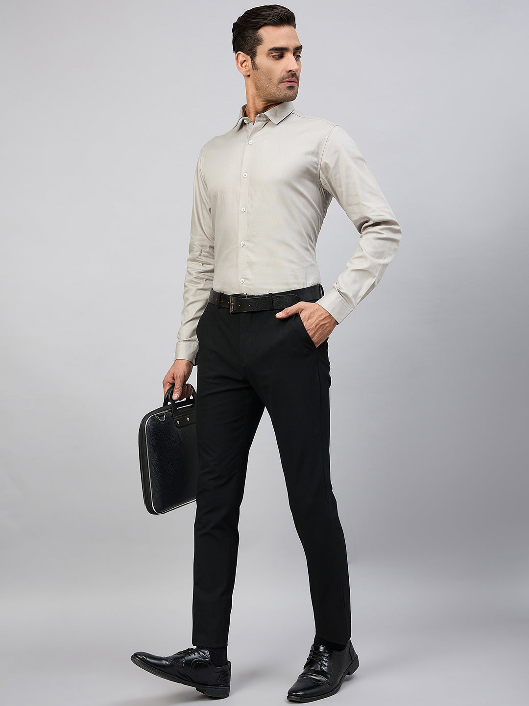 Grey Full Sleeve Formal Shirt