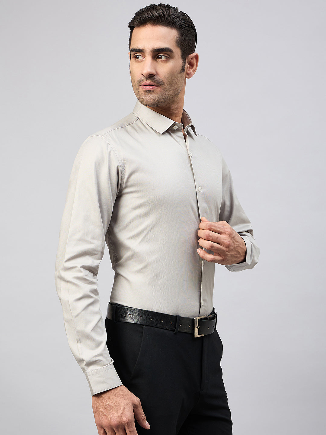 Grey Full Sleeve Formal Shirt
