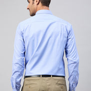 Blue Solid Formal Shirt