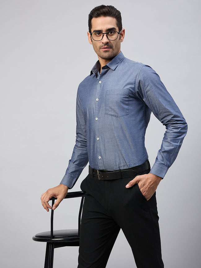 Indigo Full Sleeve Formal Shirt