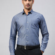 Indigo Full Sleeve Formal Shirt