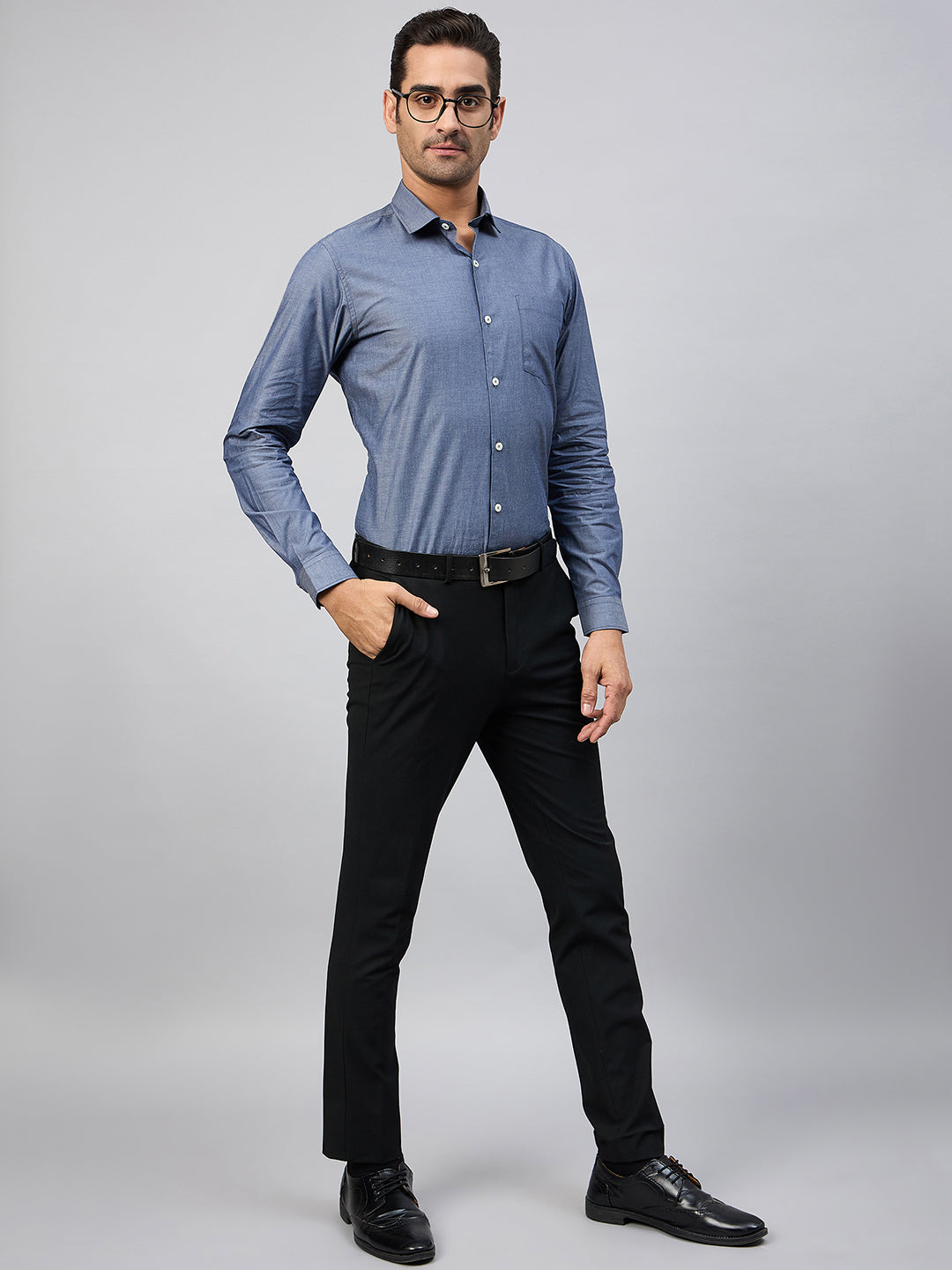 Indigo Full Sleeve Formal Shirt