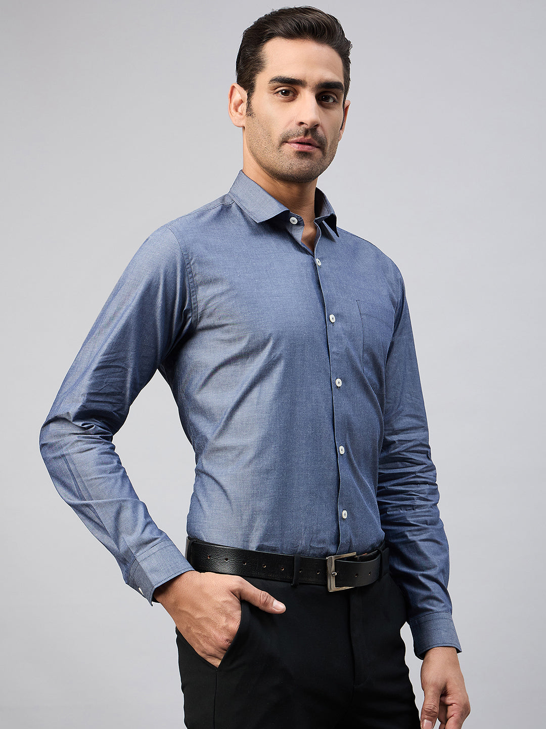 Indigo Full Sleeve Formal Shirt