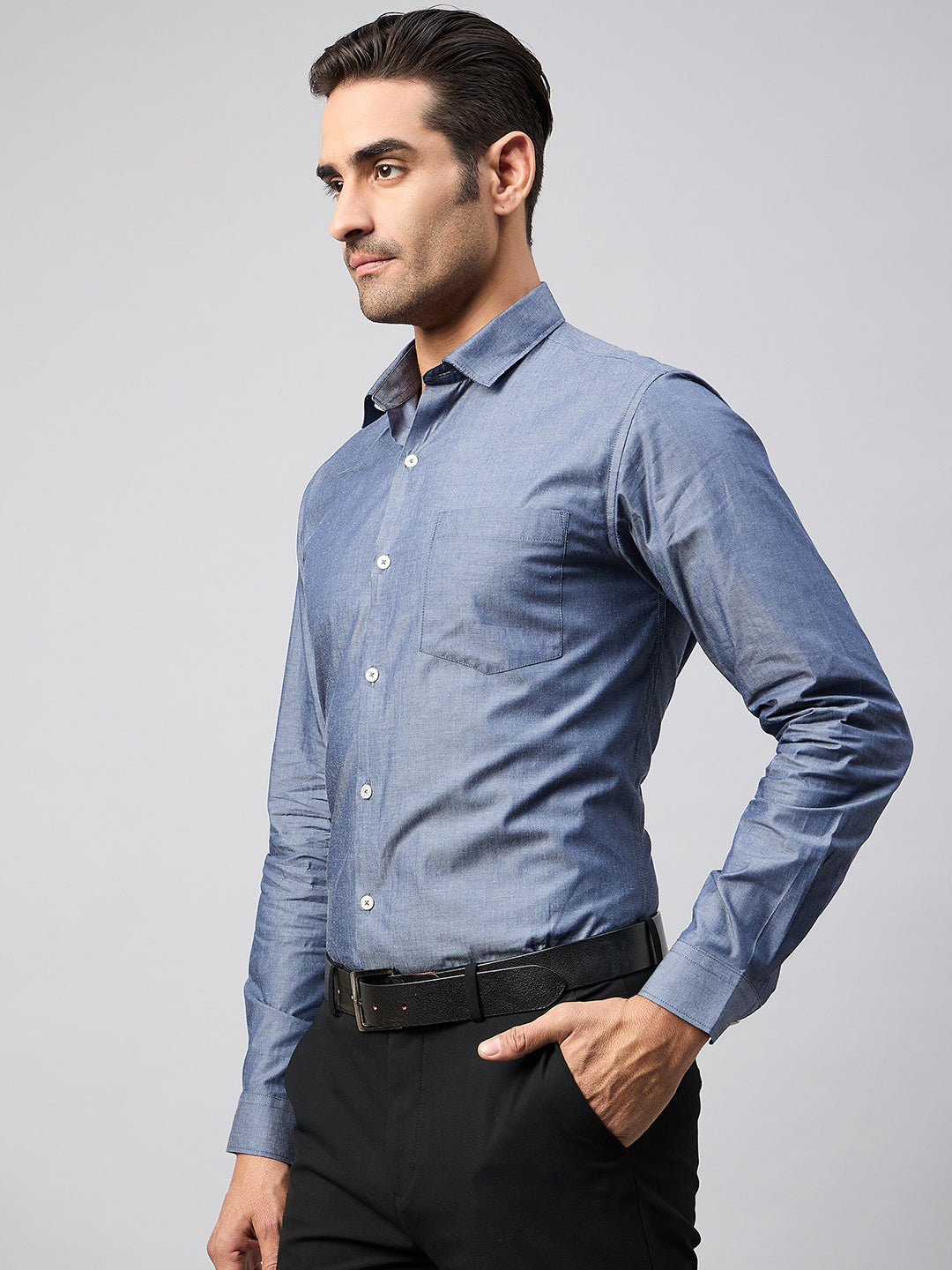 Indigo Full Sleeve Formal Shirt