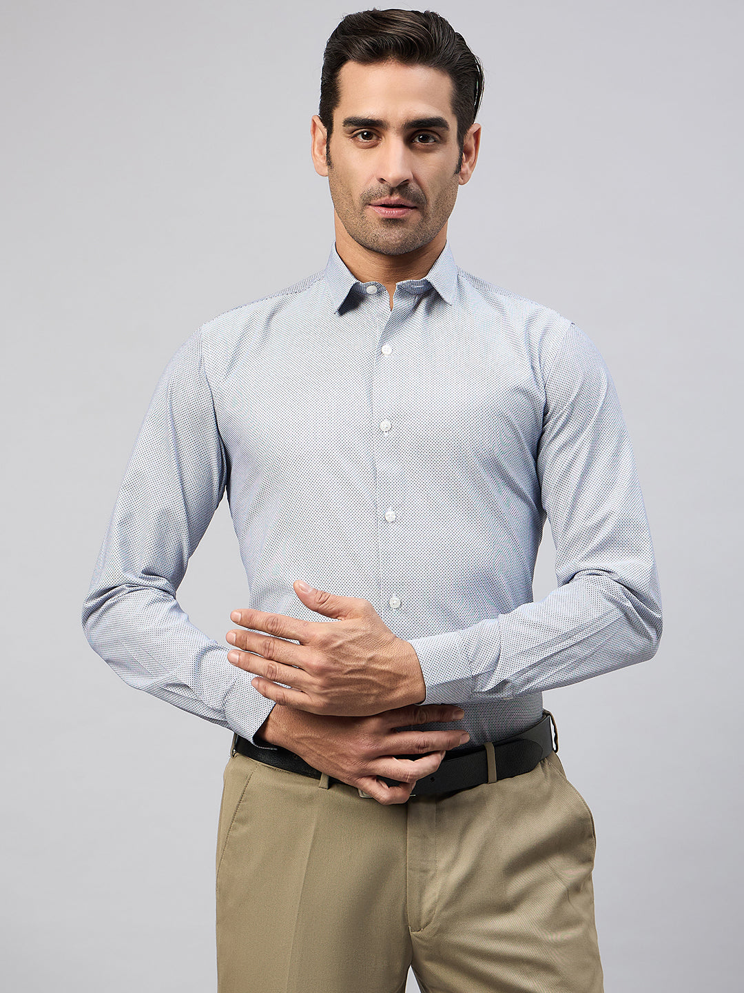 Light Grey Full Sleeve Formal Shirt