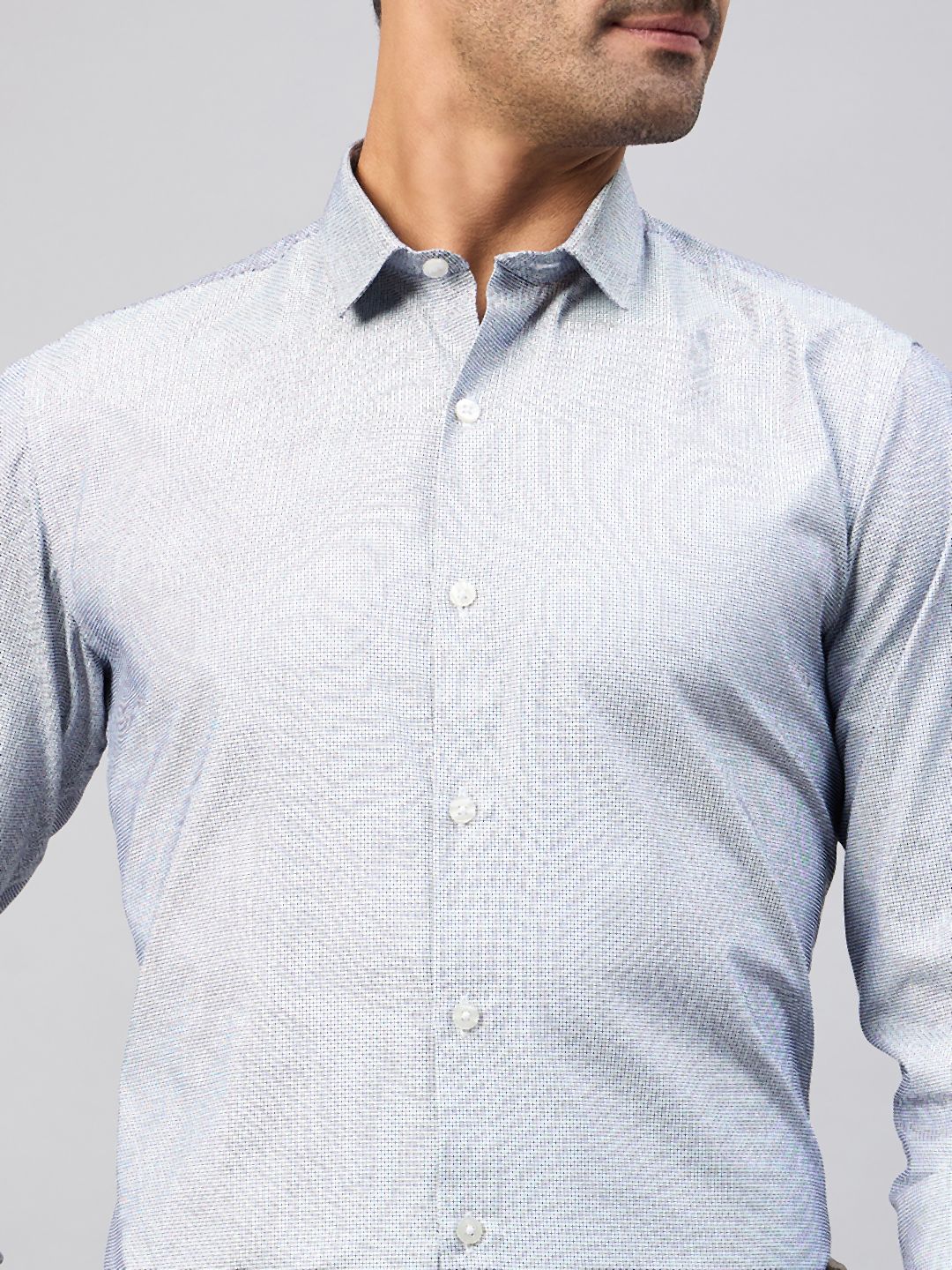 Light Grey Full Sleeve Formal Shirt