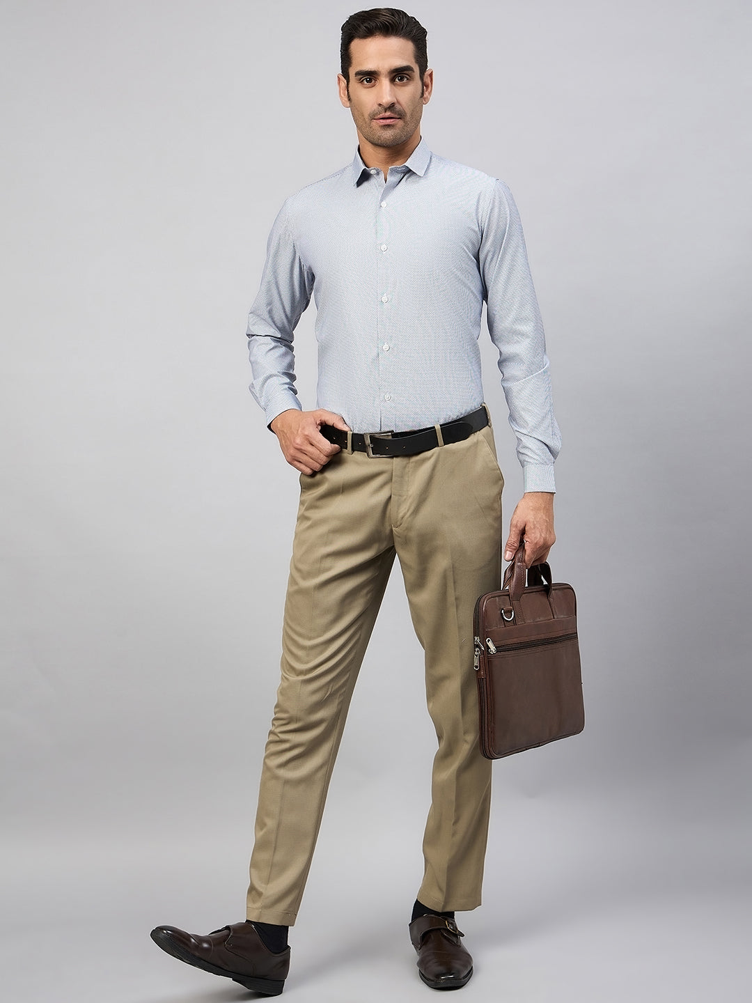Light Grey Full Sleeve Formal Shirt