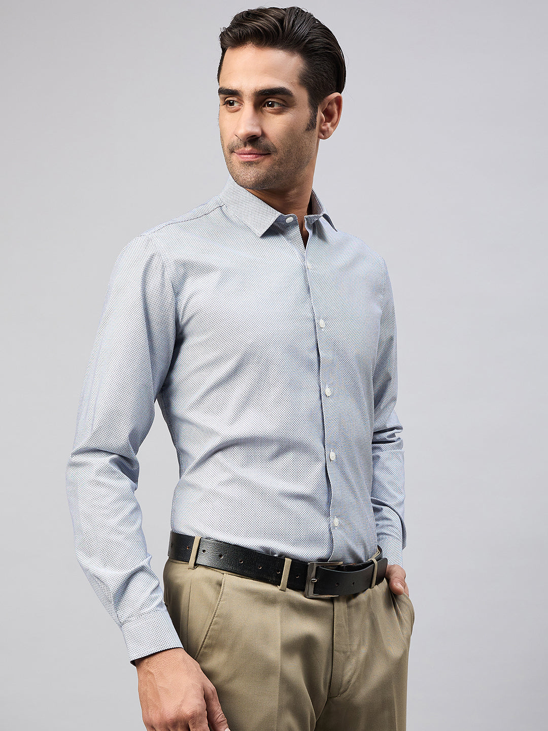 Light Grey Full Sleeve Formal Shirt