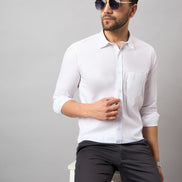 White Solid Shirt