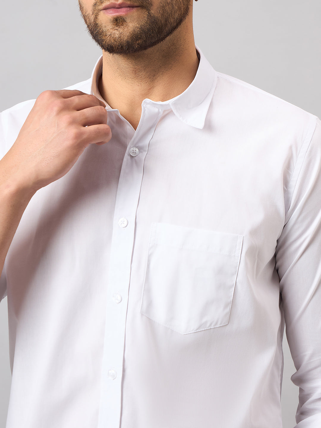 White Solid Shirt