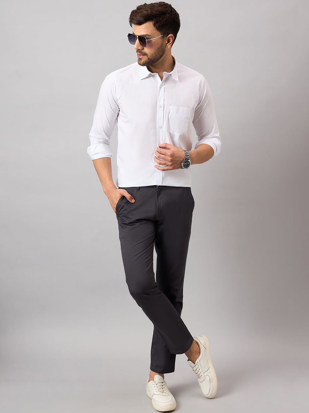White Solid Shirt