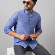 Blue Printed Shirt