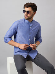 Blue Printed Shirt