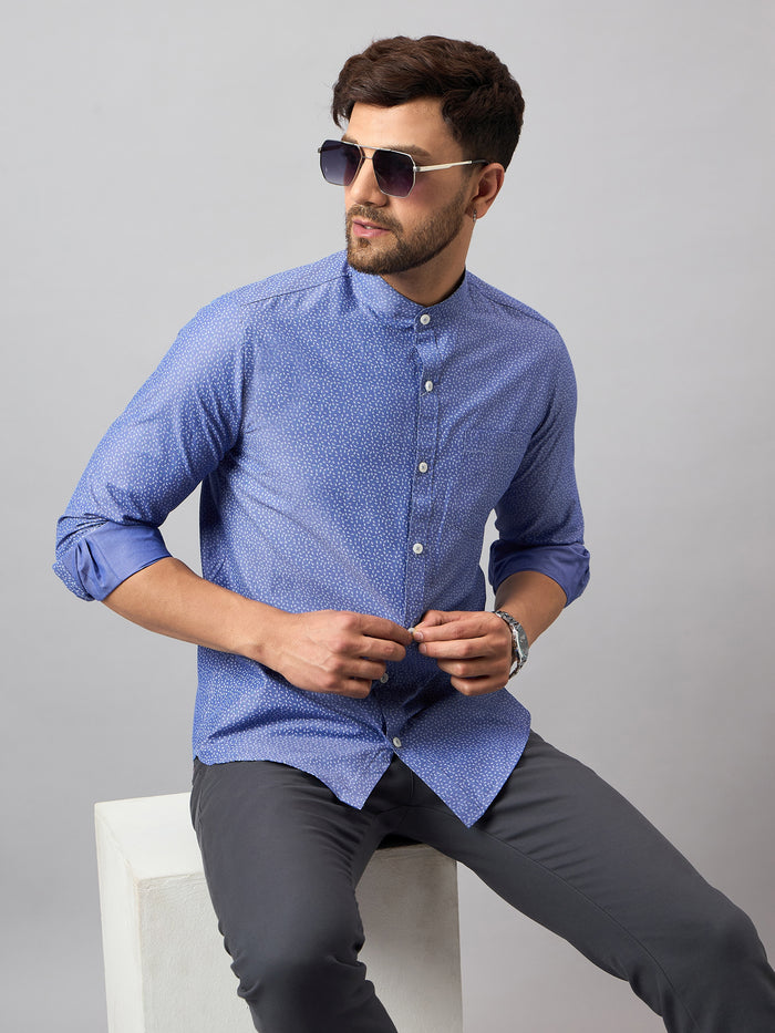 Blue Printed Shirt