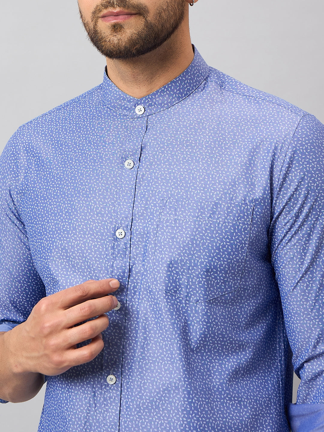 Blue Printed Shirt