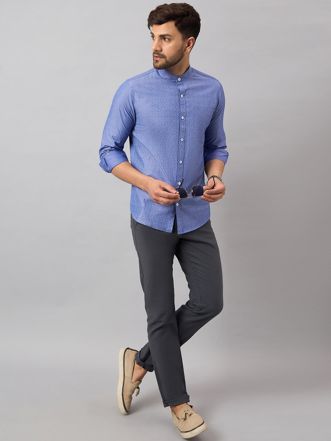 Blue Printed Shirt