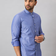 Blue Printed Shirt