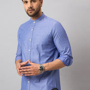 Blue Printed Shirt