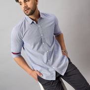 Blue Printed Shirt