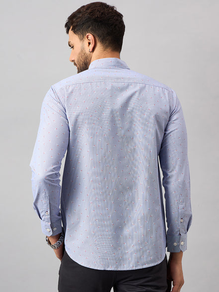 Blue Printed Shirt