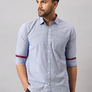 Blue Printed Shirt