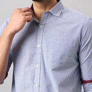 Blue Printed Shirt