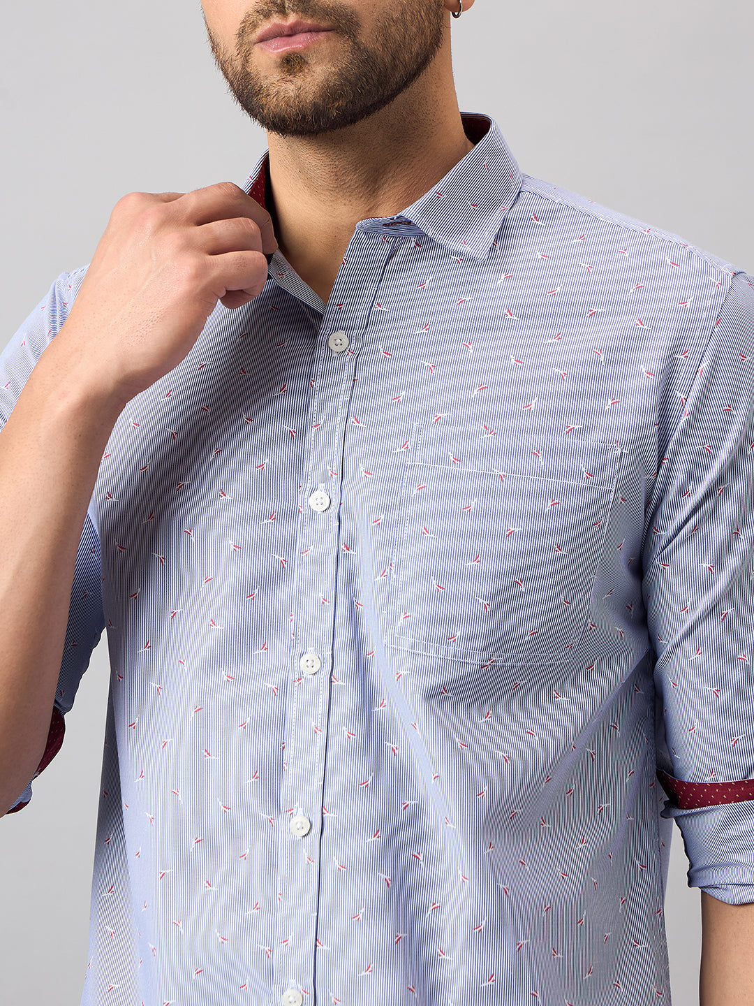 Blue Printed Shirt