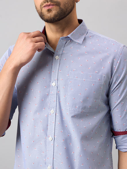 Blue Printed Shirt