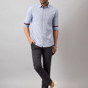Blue Printed Shirt