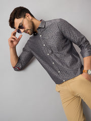 Dark Grey Printed Shirt