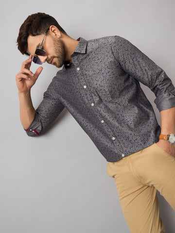 Dark Grey Printed Shirt