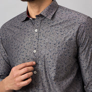 Dark Grey Printed Shirt