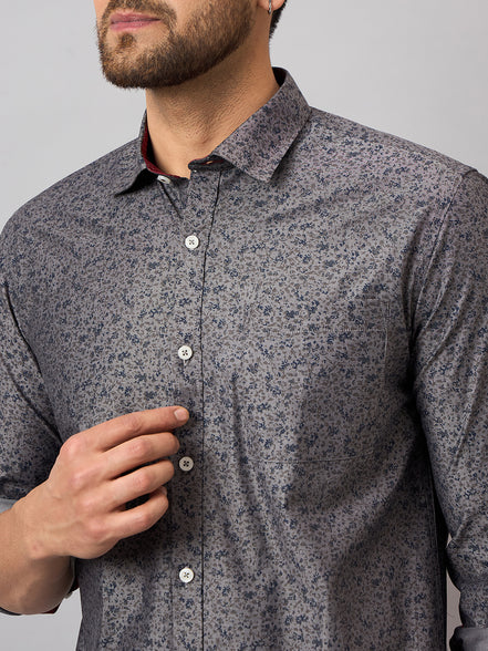 Dark Grey Printed Shirt